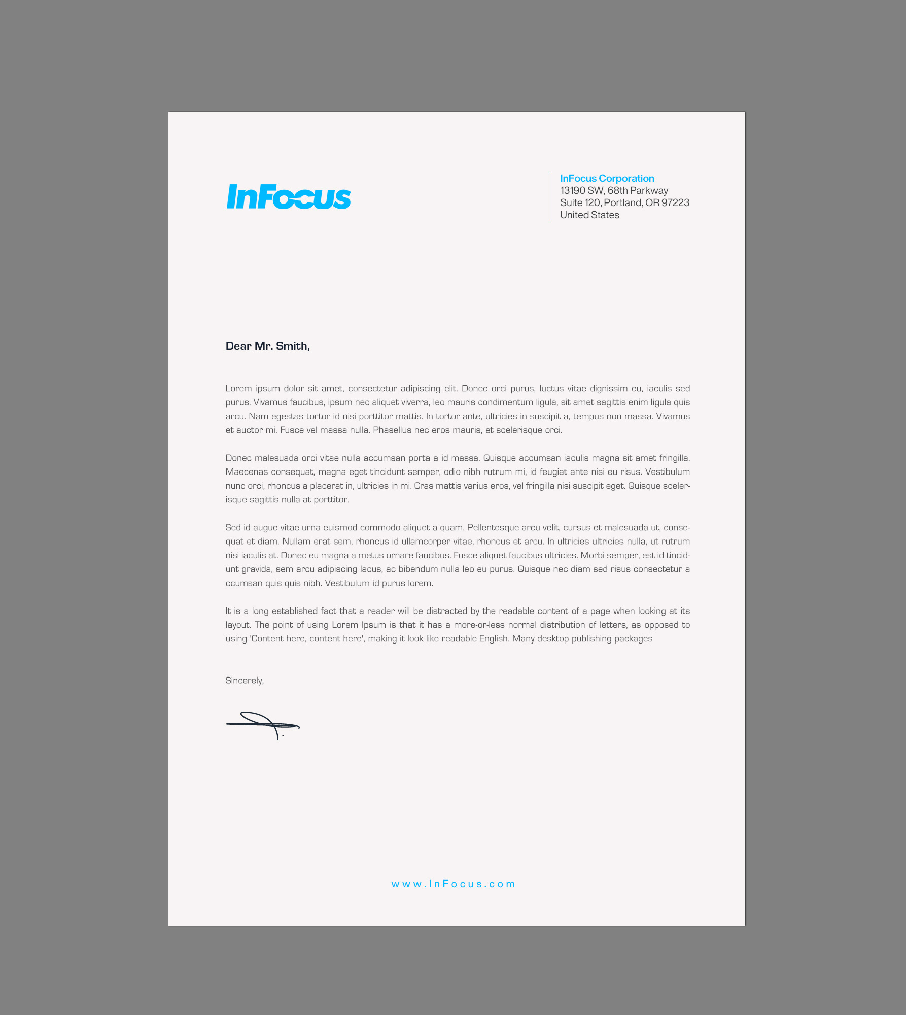 Stationery Design by chandrayaan.creative for InFocus Corporation | Design #26493985