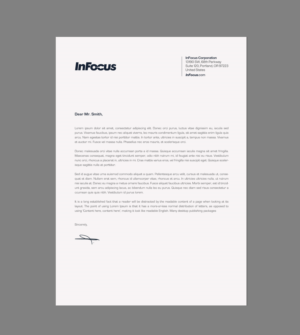 Stationery Design by chandrayaan.creative for InFocus Corporation | Design: #26493986