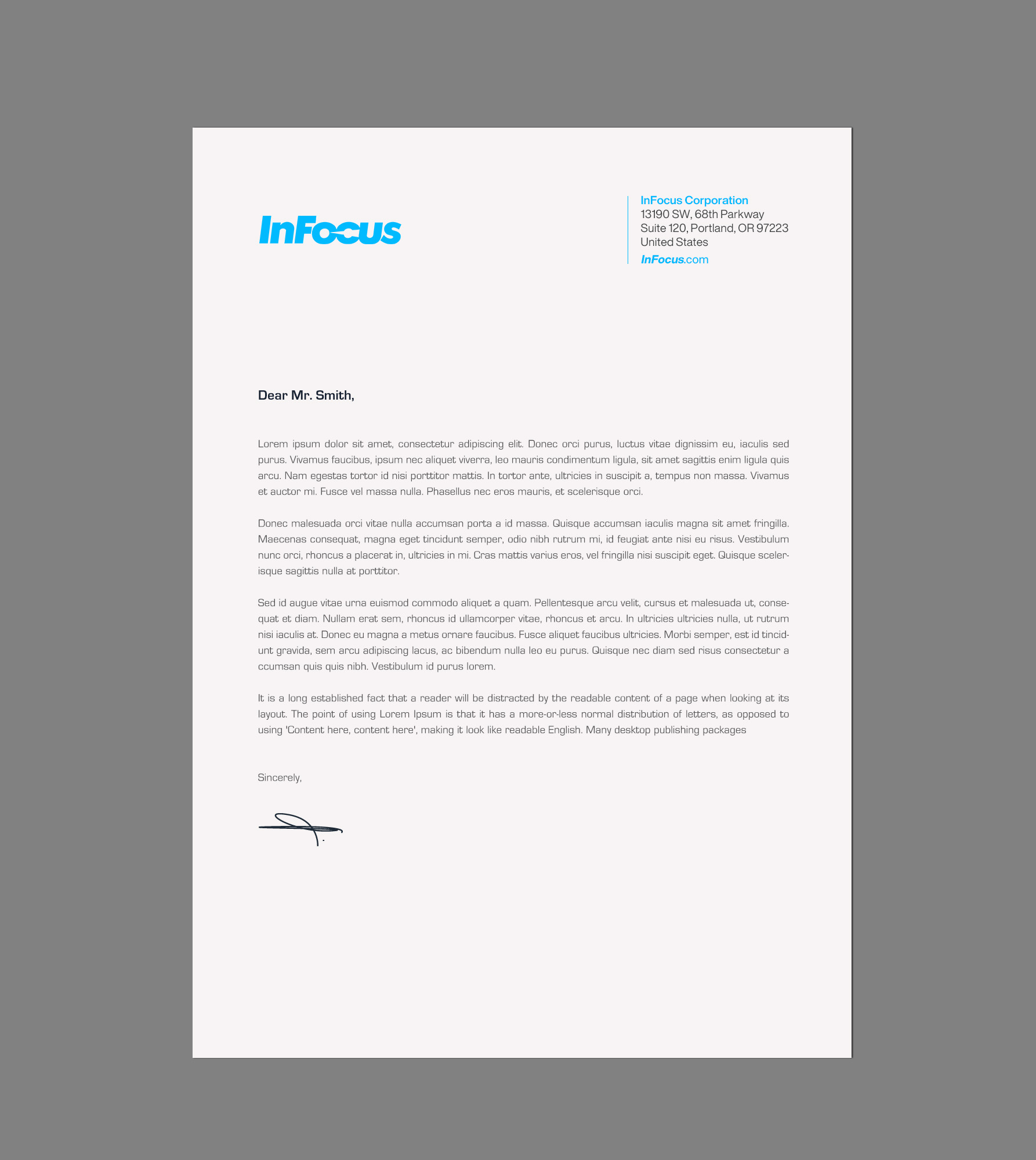 Stationery Design by chandrayaan.creative for InFocus Corporation | Design #26493987