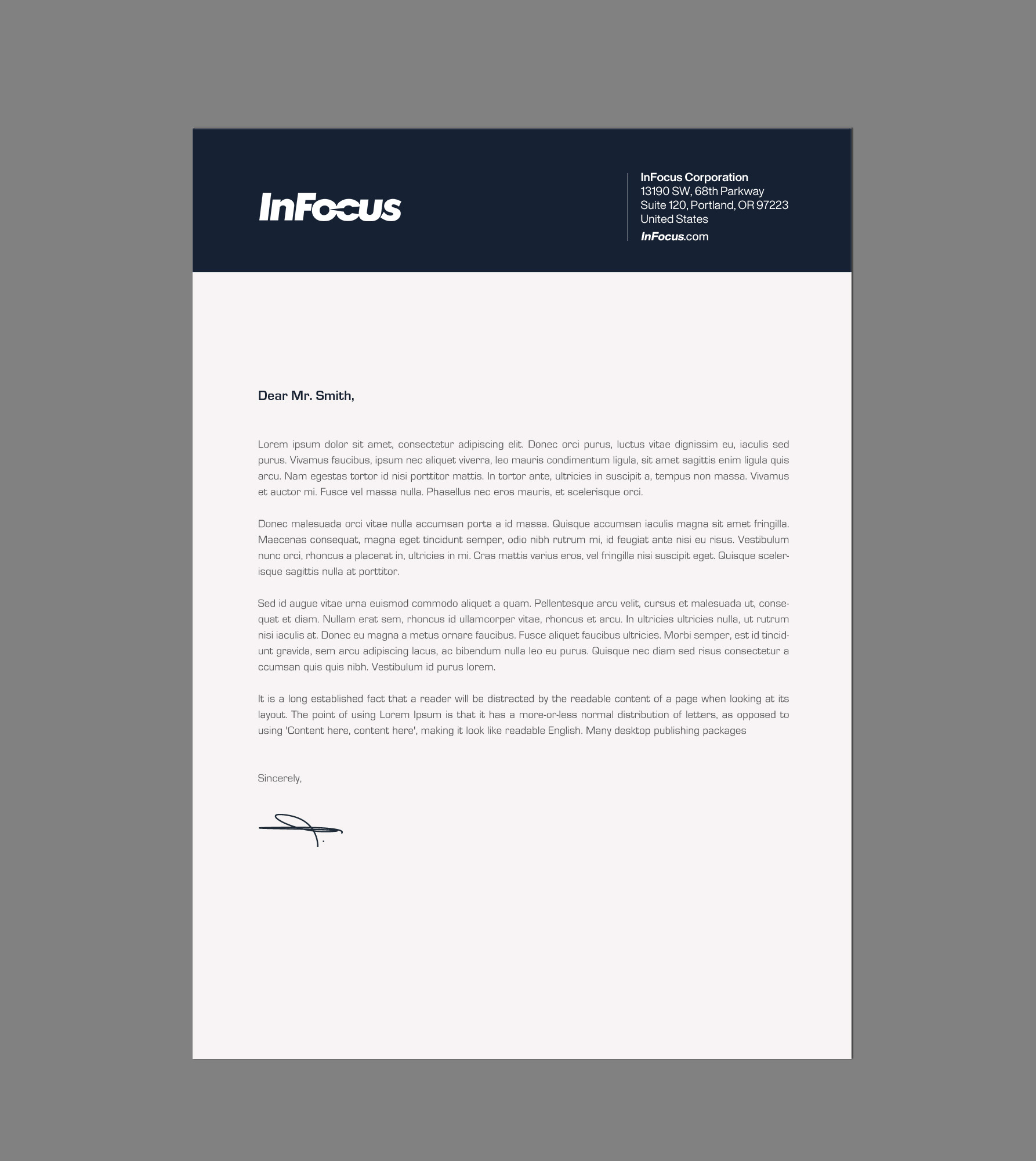 Stationery Design by chandrayaan.creative for InFocus Corporation | Design #26493988