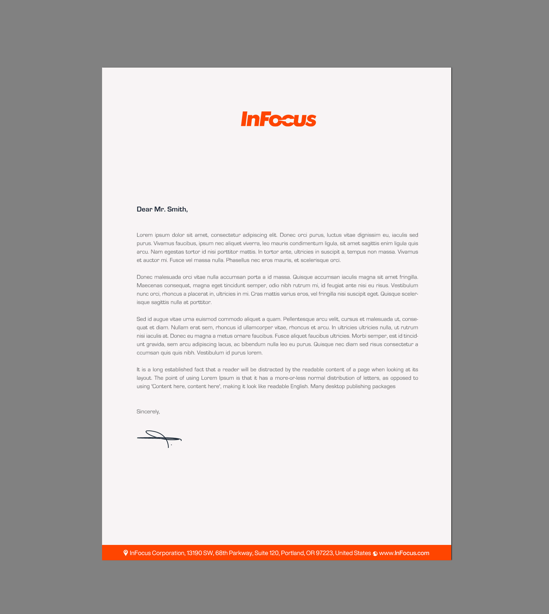 Stationery Design by chandrayaan.creative for InFocus Corporation | Design #26493990