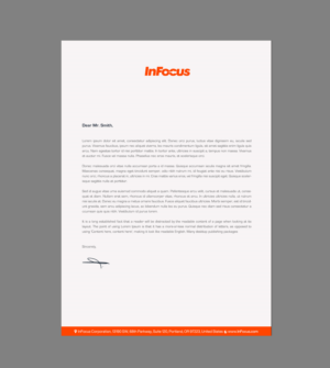 Stationery Design by chandrayaan.creative for InFocus Corporation | Design: #26493990