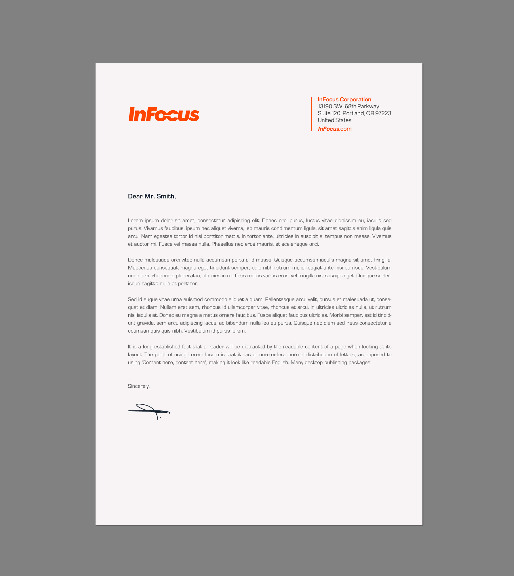 Stationery Design by chandrayaan.creative for InFocus Corporation | Design #26493991