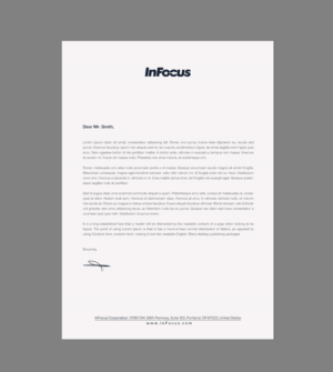 Stationery Design by chandrayaan.creative for InFocus Corporation | Design: #26493994