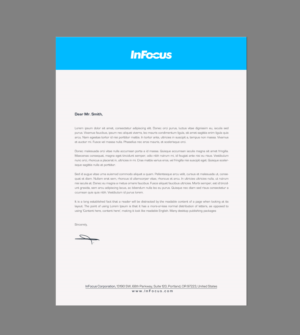 Stationery Design by chandrayaan.creative for InFocus Corporation | Design: #26493995