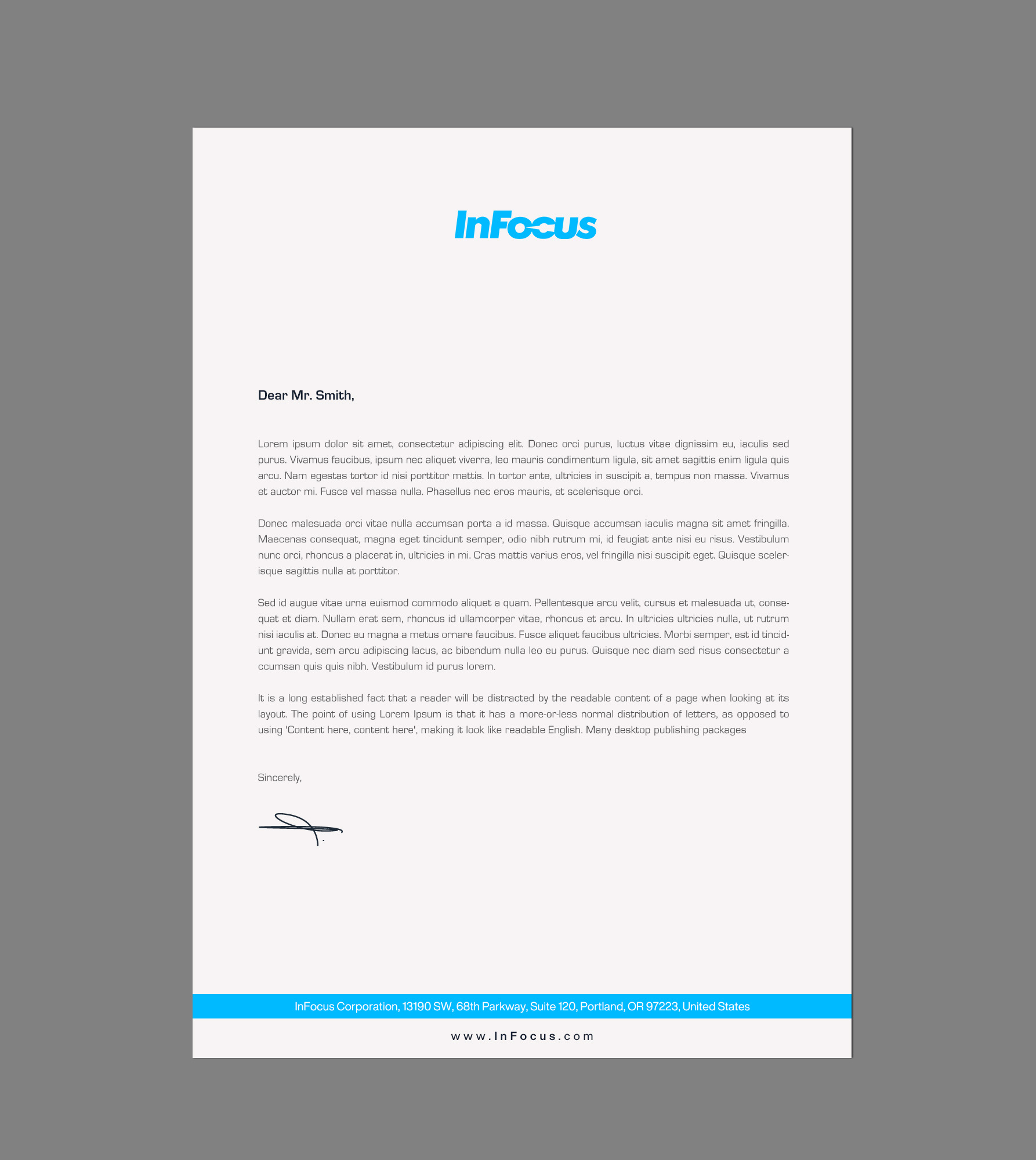 Stationery Design by chandrayaan.creative for InFocus Corporation | Design #26493996