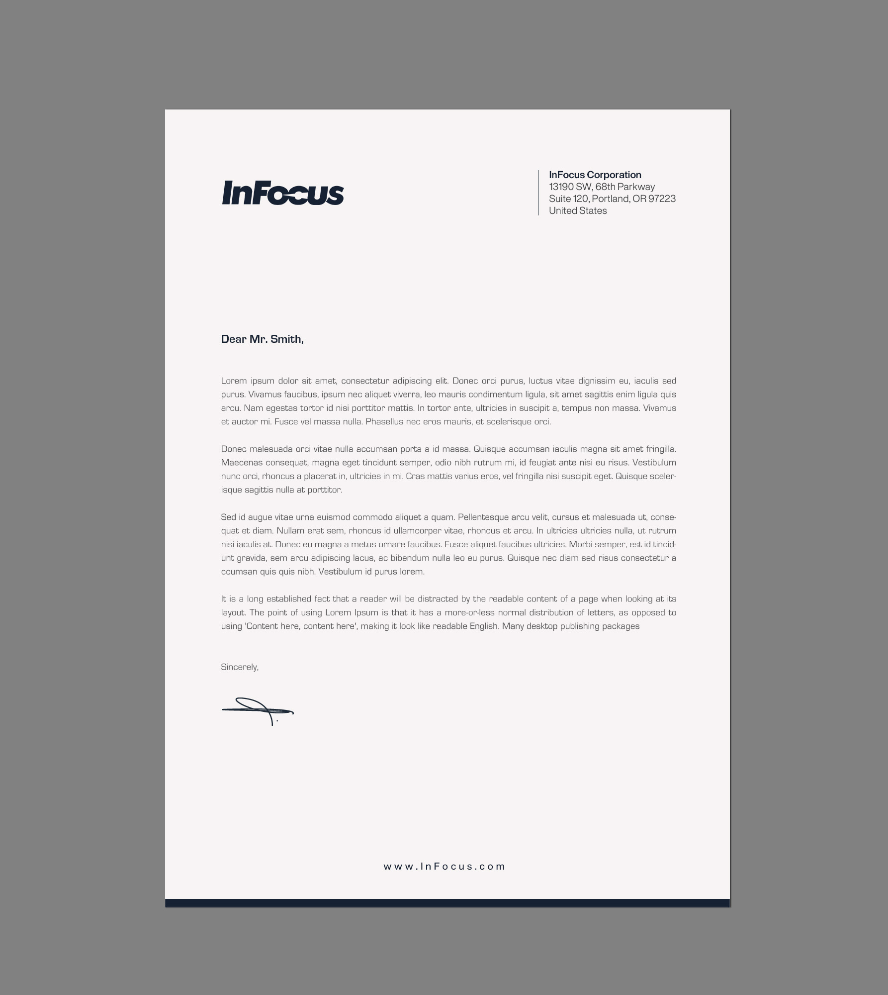 Stationery Design by chandrayaan.creative for InFocus Corporation | Design #26493997