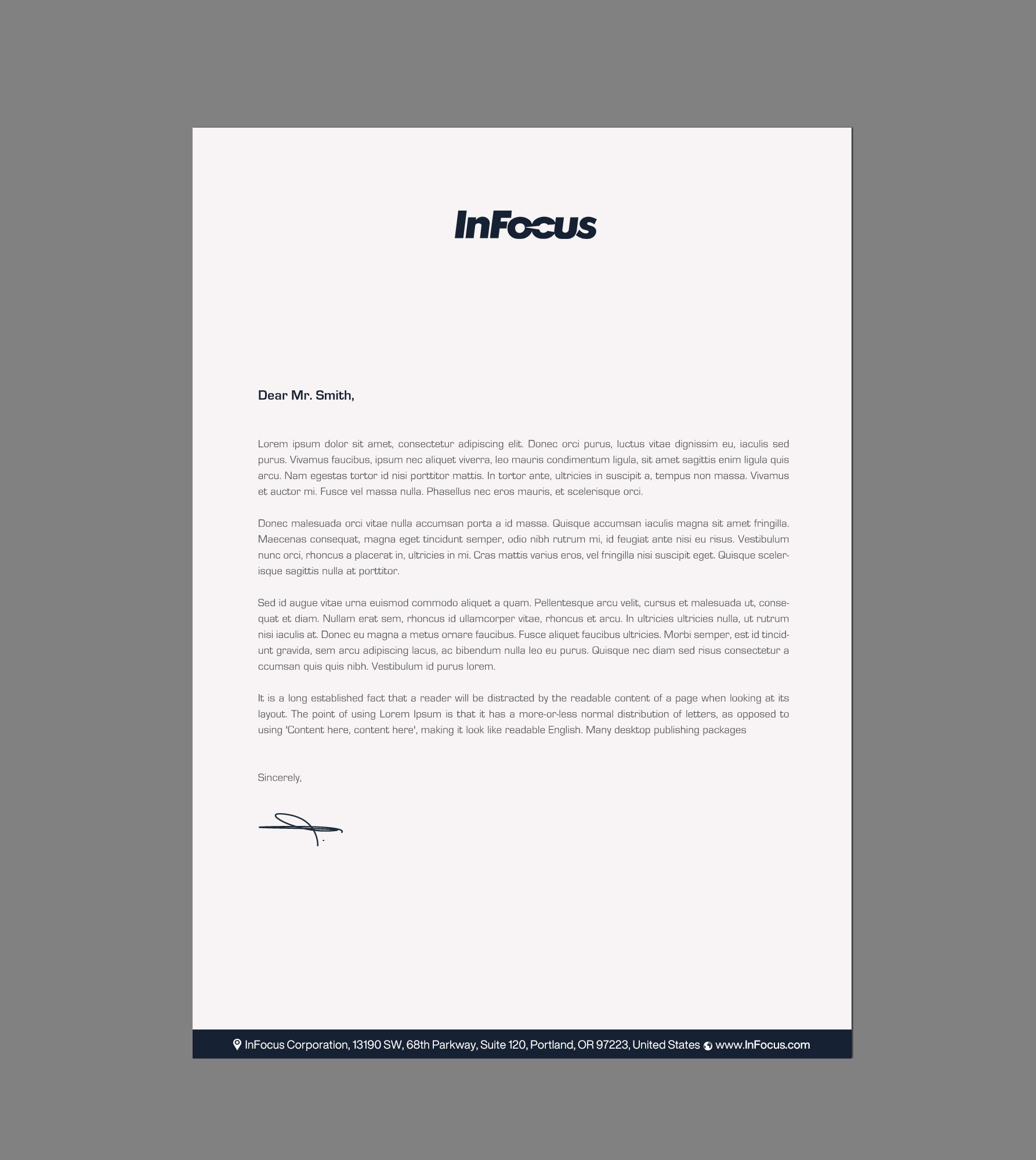 Stationery Design by chandrayaan.creative for InFocus Corporation | Design #26494002