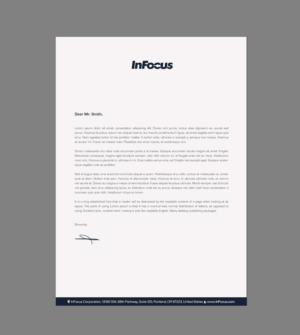 Stationery Design by chandrayaan.creative for InFocus Corporation | Design: #26494002
