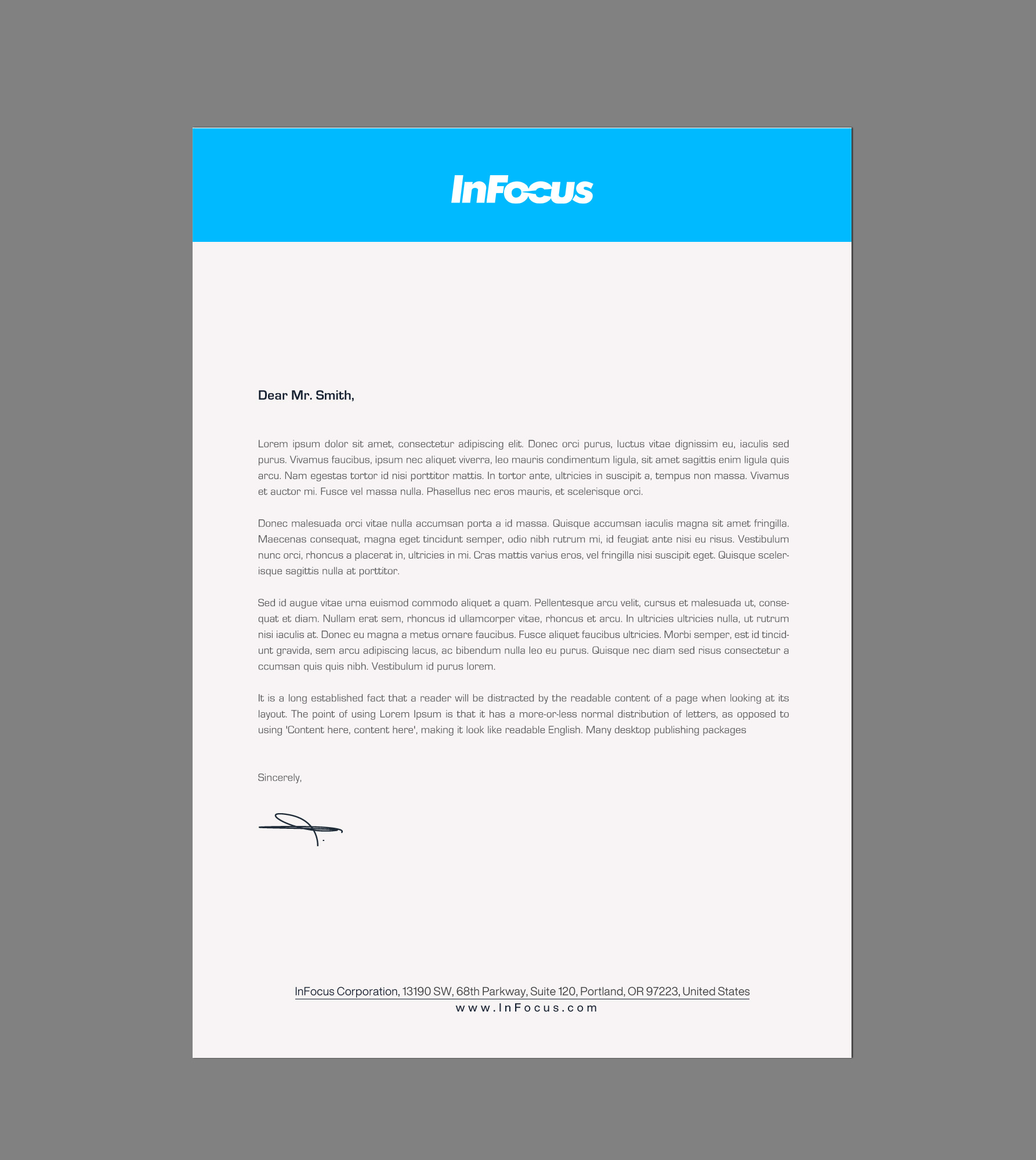 Stationery Design by chandrayaan.creative for InFocus Corporation | Design #26494512