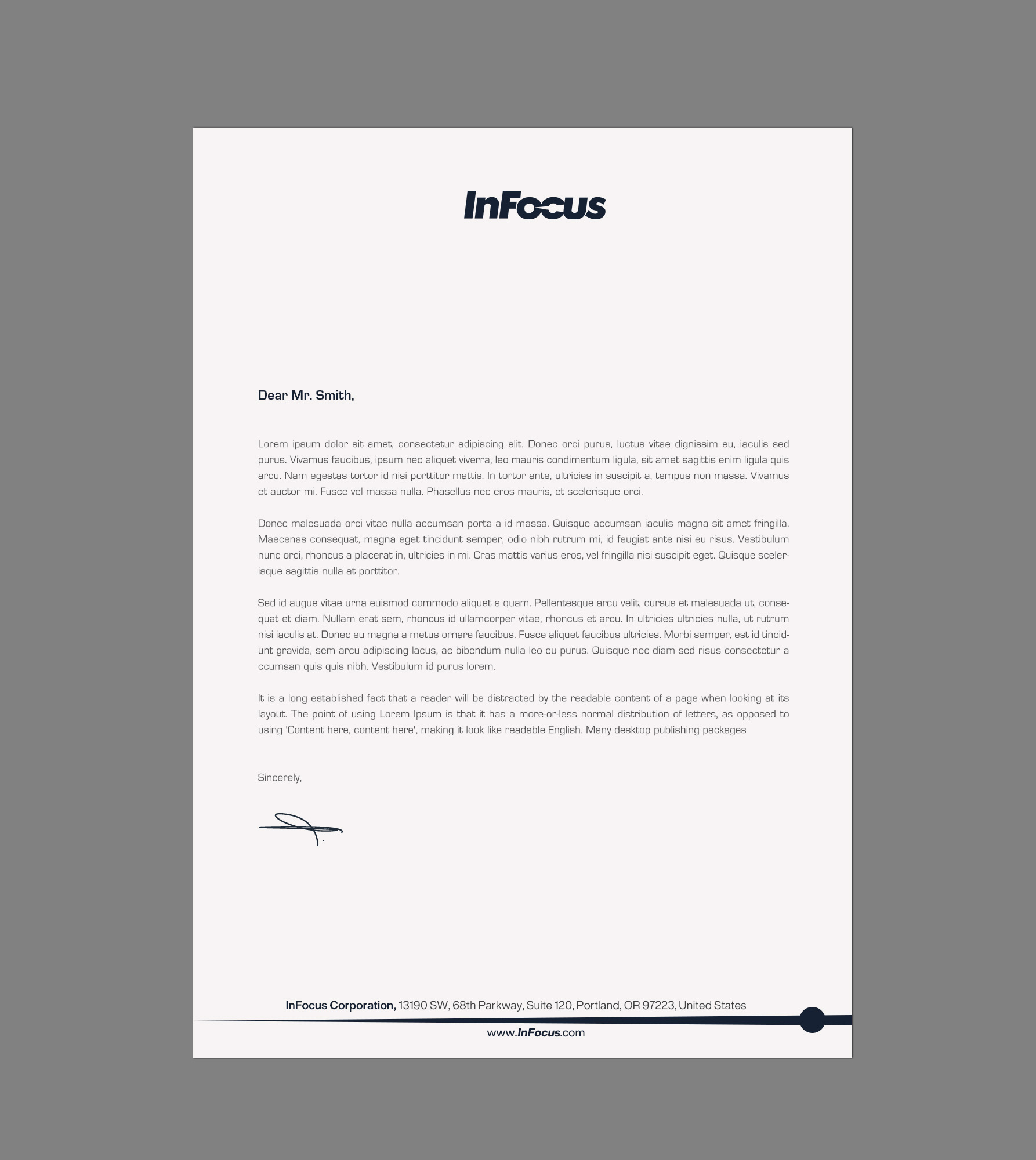 Stationery Design by chandrayaan.creative for InFocus Corporation | Design #26494514