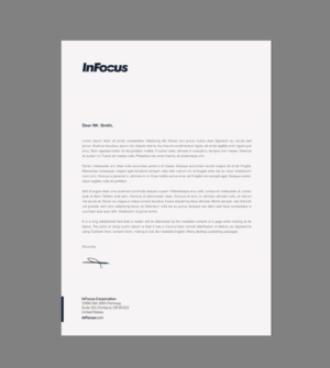 Stationery Design by chandrayaan.creative for InFocus Corporation | Design: #26494515