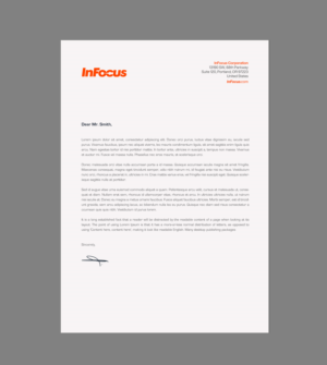 Stationery Design by chandrayaan.creative for InFocus Corporation | Design: #26494516