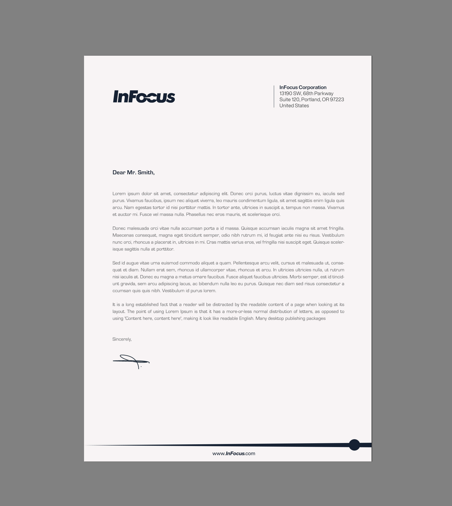 Stationery Design by chandrayaan.creative for InFocus Corporation | Design #26494518