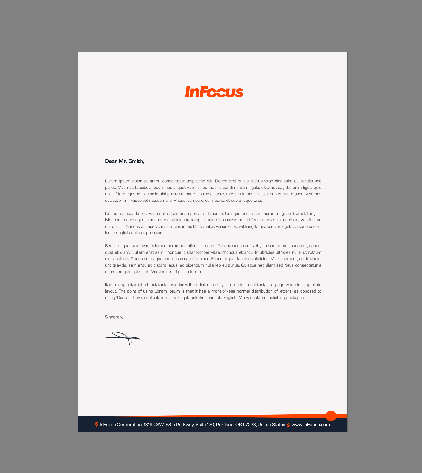 Stationery Design by chandrayaan.creative for InFocus Corporation | Design #26494519