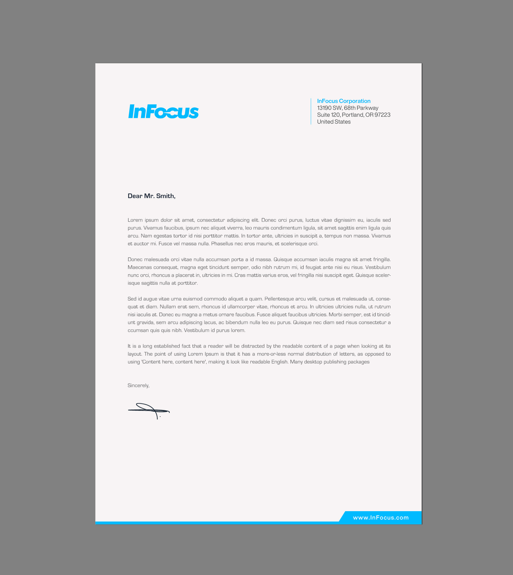 Stationery Design by chandrayaan.creative for InFocus Corporation | Design #26494520