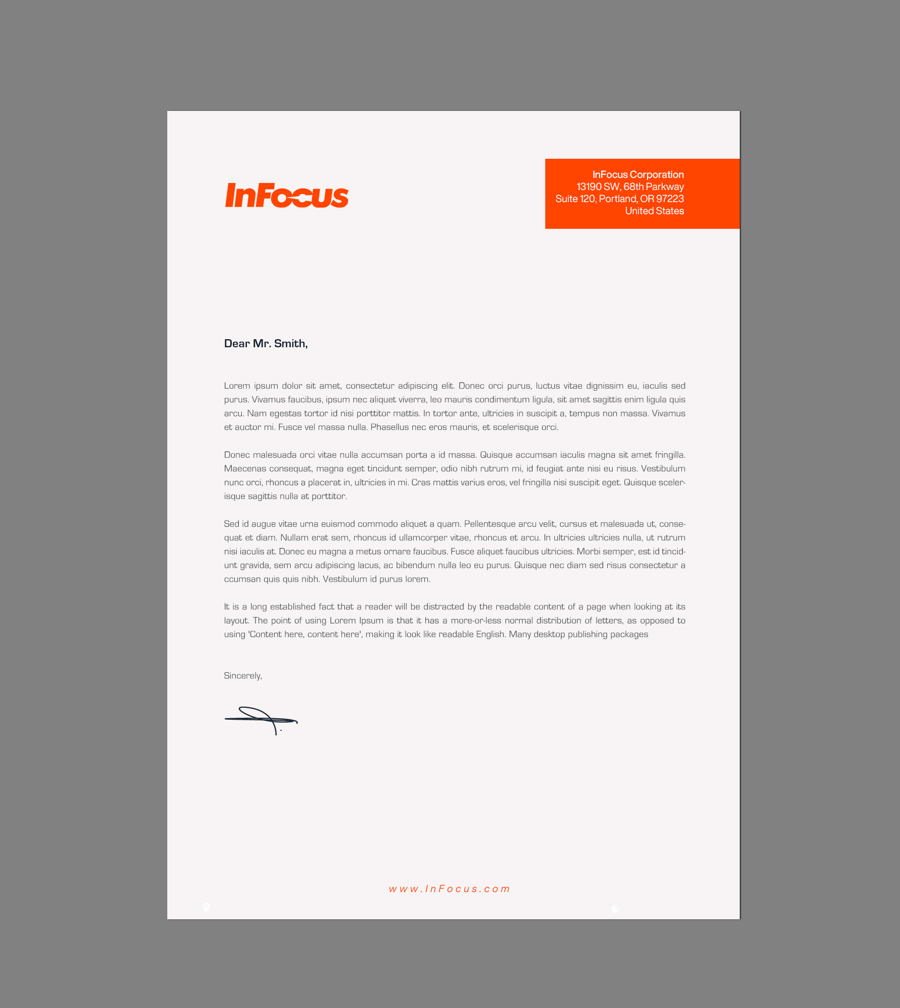 Stationery Design by chandrayaan.creative for InFocus Corporation | Design #26494526