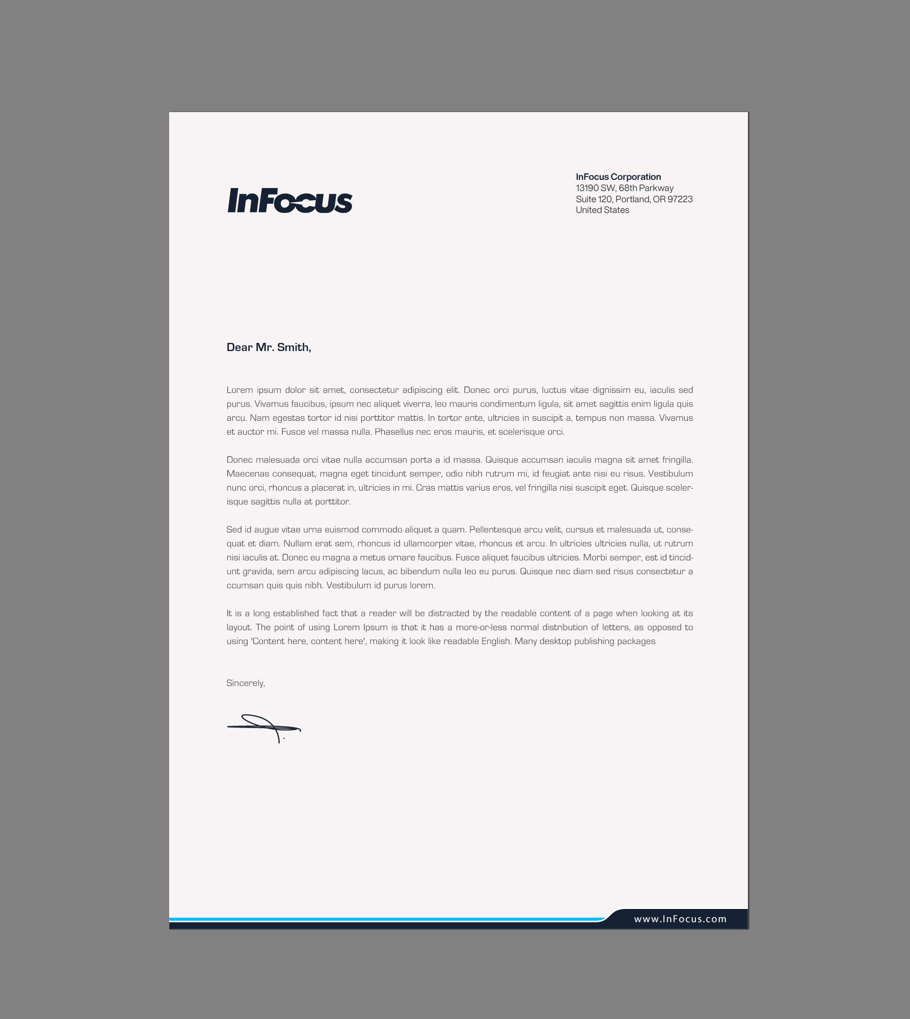 Stationery Design by chandrayaan.creative for InFocus Corporation | Design #26494527