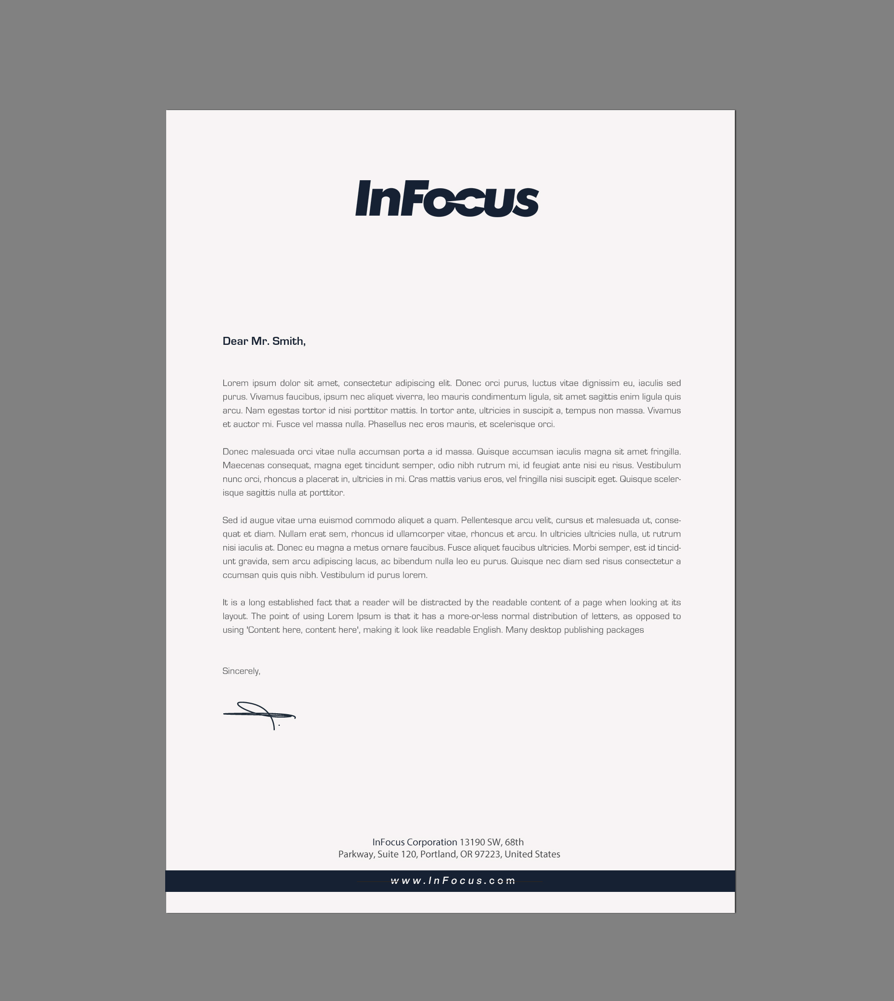 Stationery Design by chandrayaan.creative for InFocus Corporation | Design #26494532