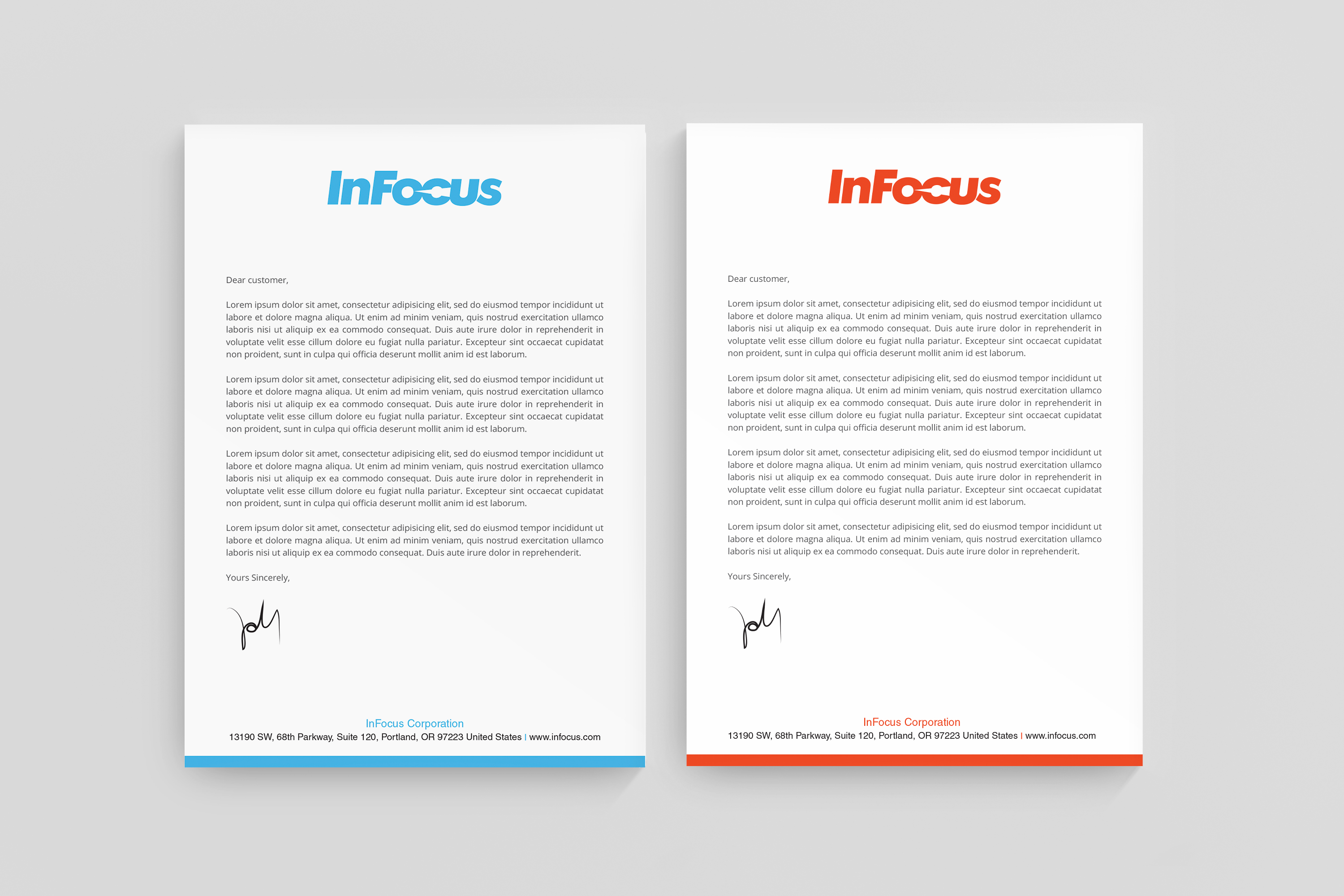 Design de Papeterie par R.design pour InFocus Corporation | Design #26488877