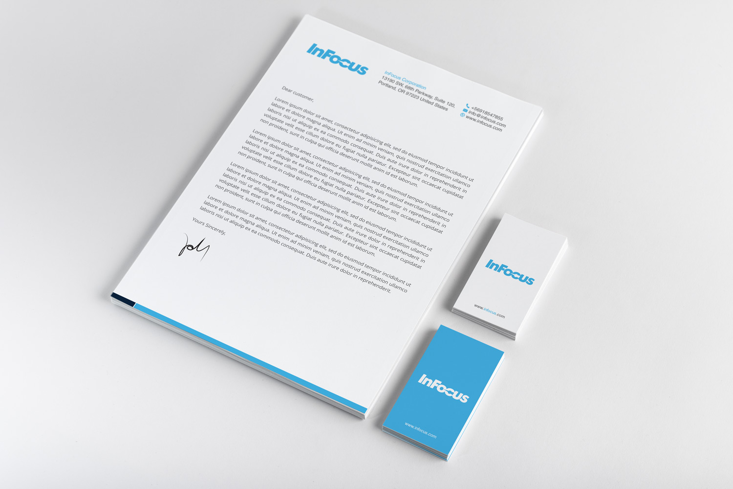 Stationery Design by R.design for InFocus Corporation | Design #26489120