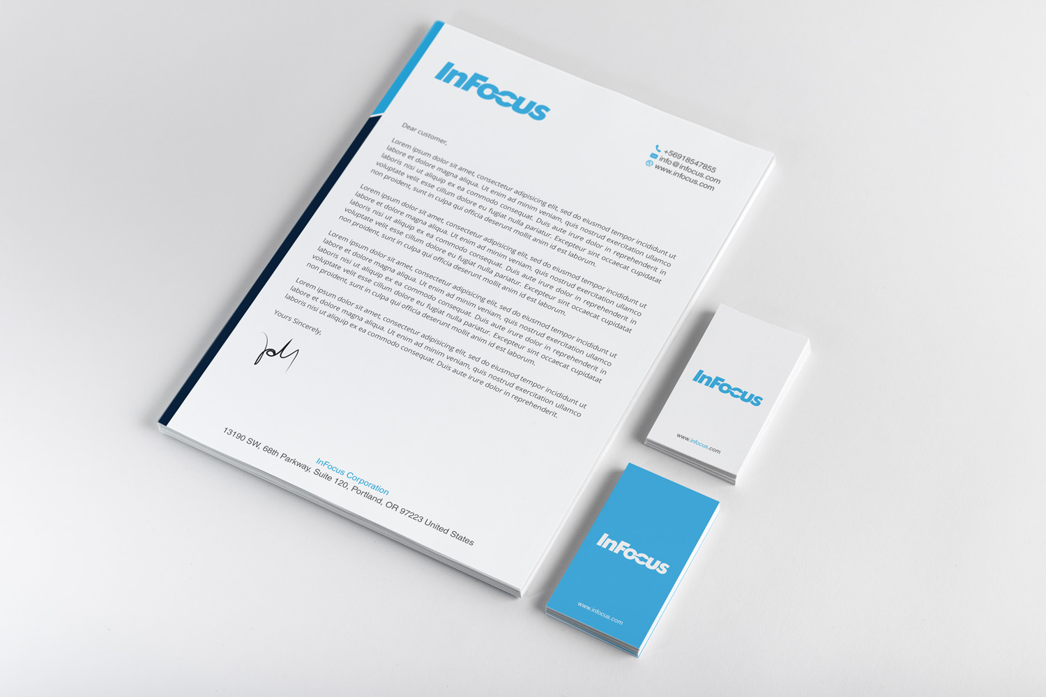 Stationery Design by R.design for InFocus Corporation | Design #26489952