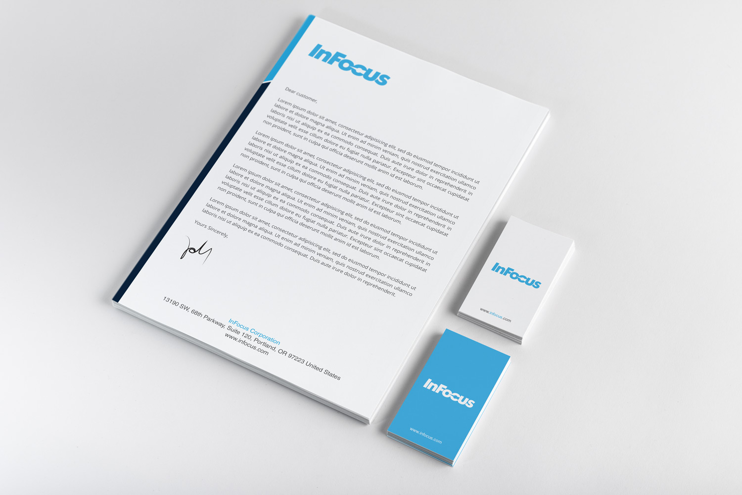 Stationery Design by R.design for InFocus Corporation | Design #26489982
