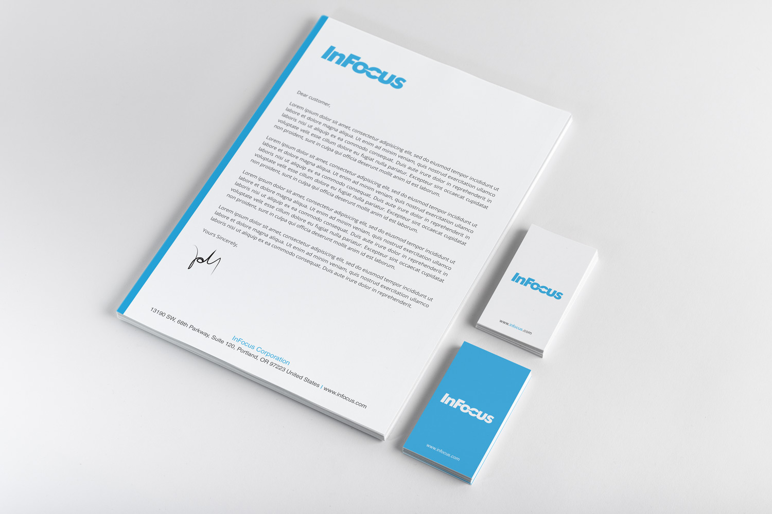 Stationery Design by R.design for InFocus Corporation | Design #26490064