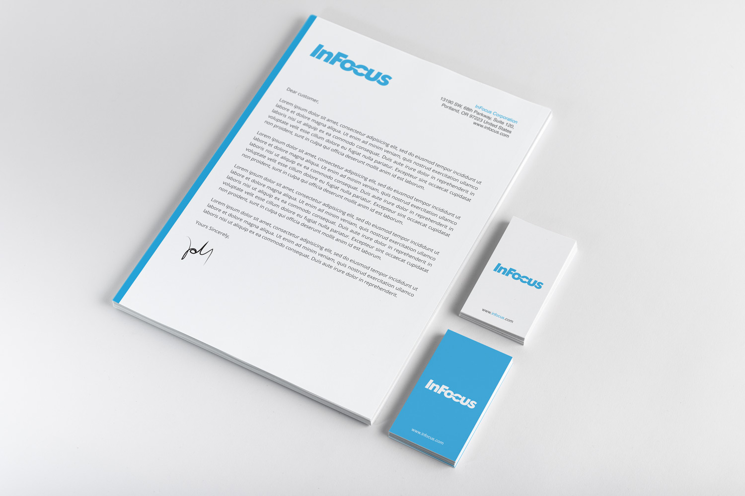 Stationery Design by R.design for InFocus Corporation | Design #26490083