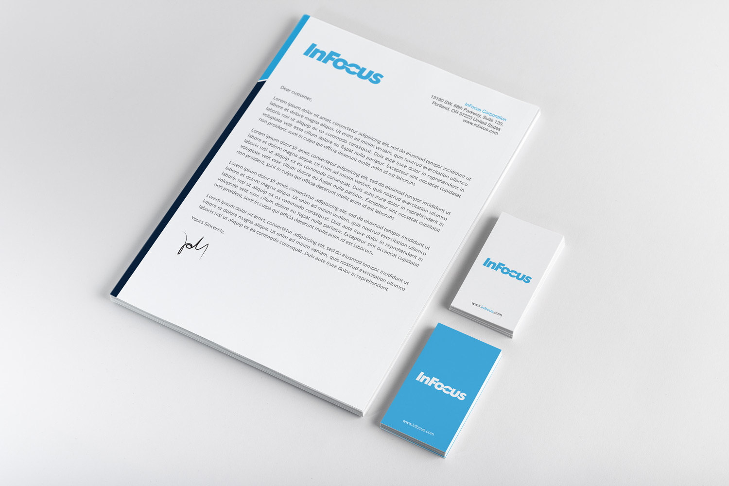 Stationery Design by R.design for InFocus Corporation | Design #26490091