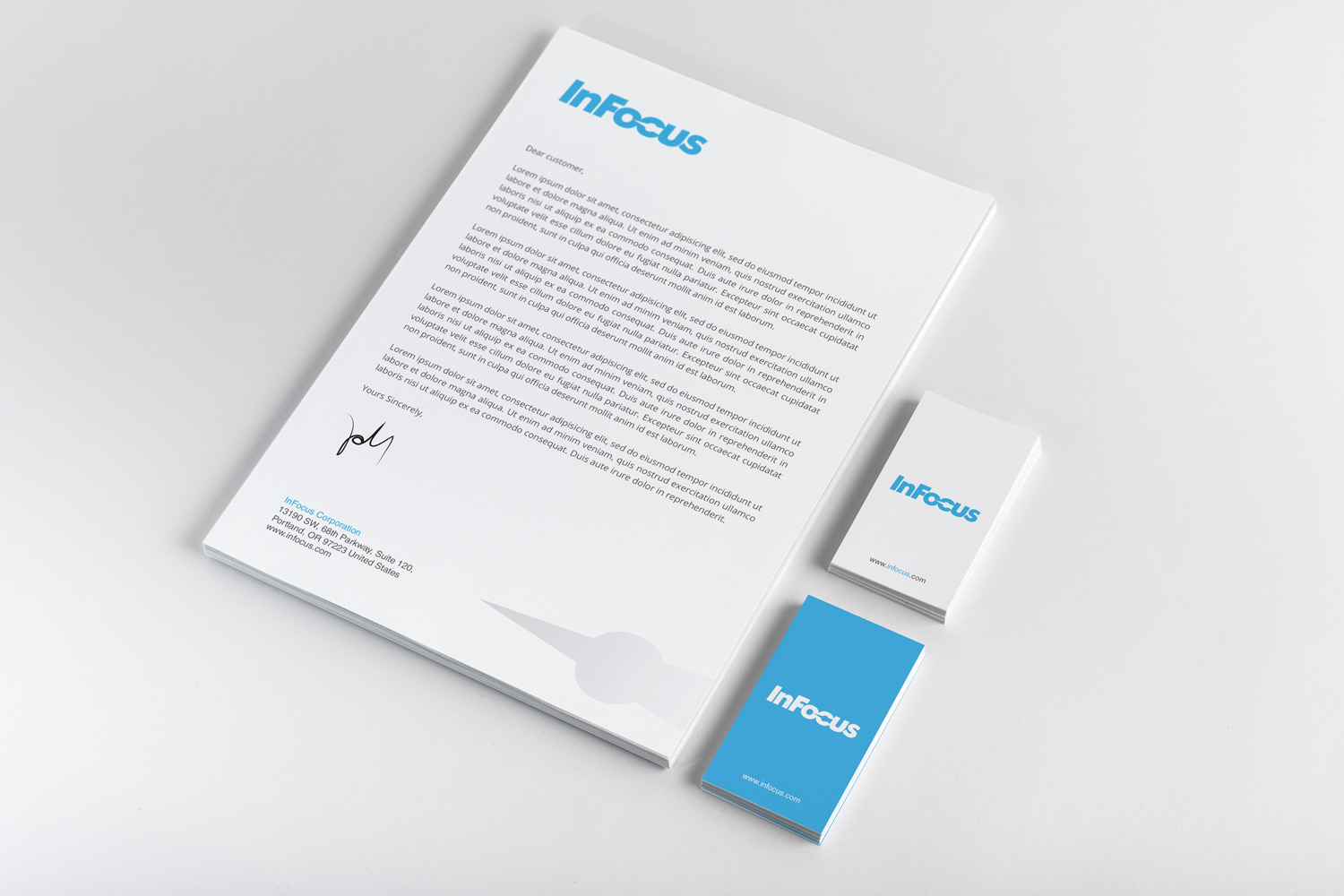Stationery Design by R.design for InFocus Corporation | Design #26491269