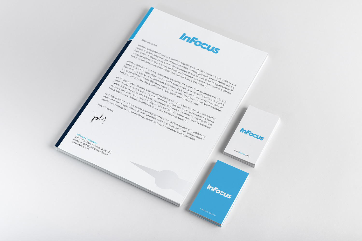 Stationery Design by R.design for InFocus Corporation | Design #26491270