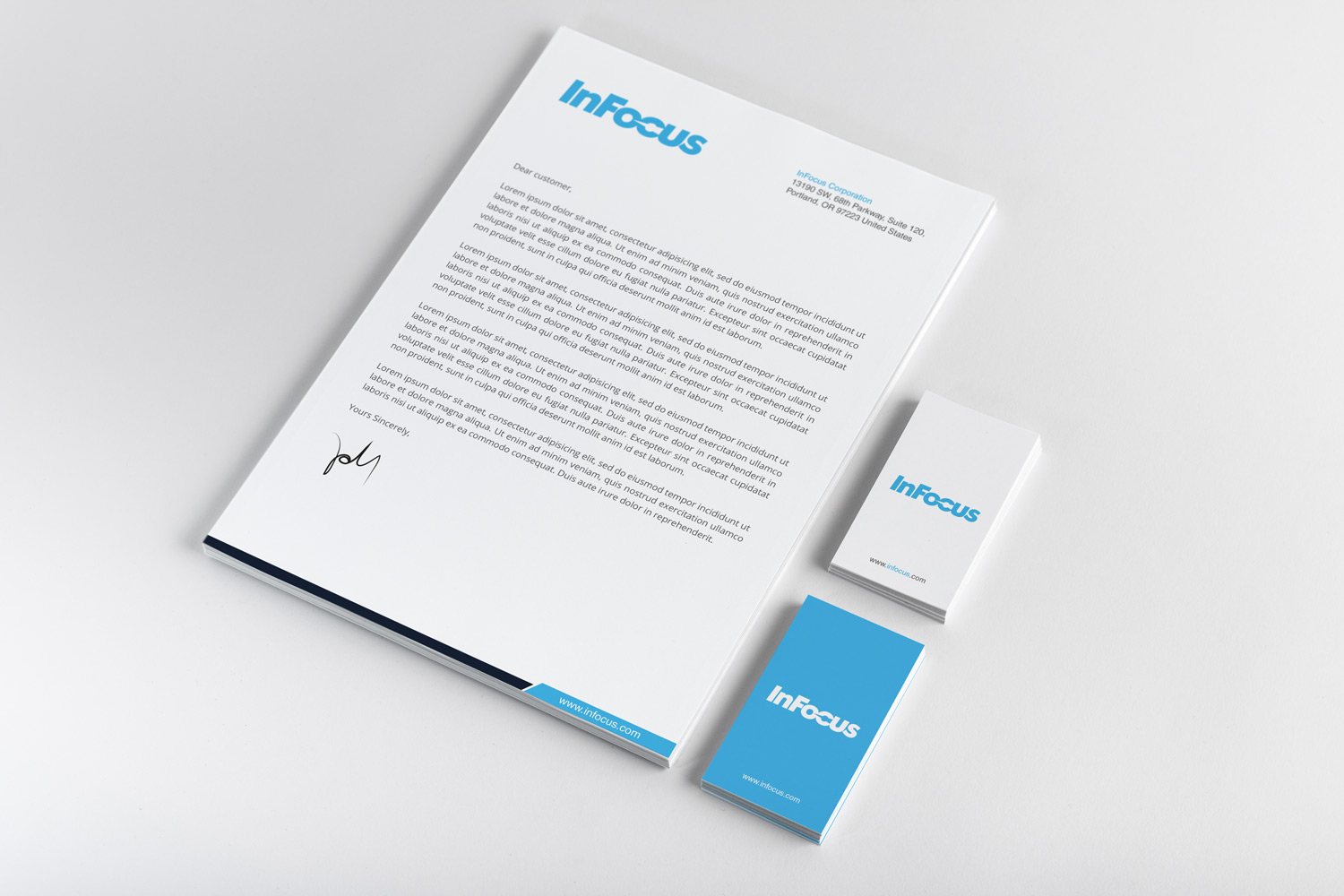 Stationery Design by R.design for InFocus Corporation | Design #26491281
