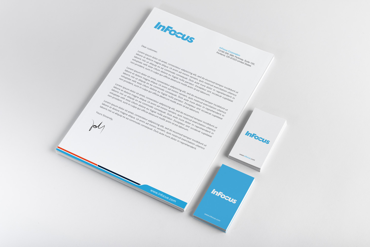 Stationery Design by R.design for InFocus Corporation | Design #26491284