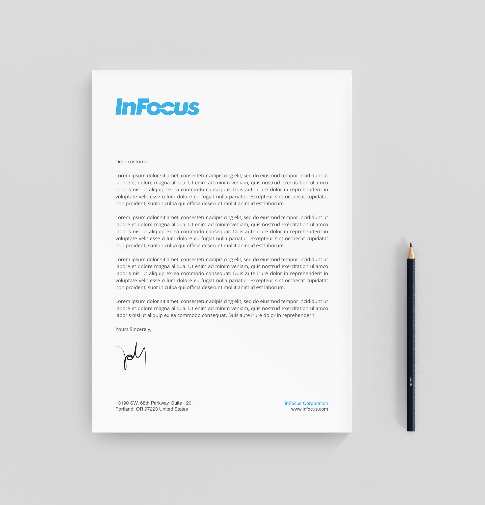 Stationery Design by R.design for InFocus Corporation | Design #26492799