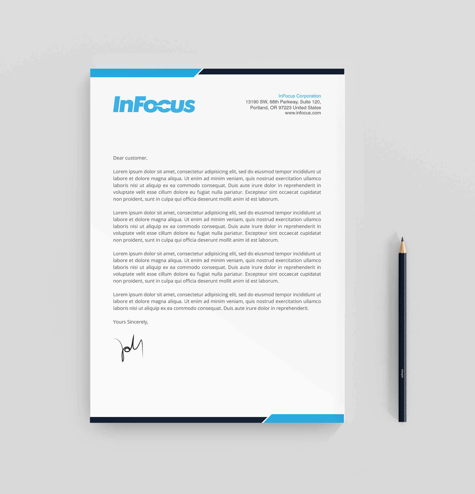 Stationery Design by R.design for InFocus Corporation | Design #26492800