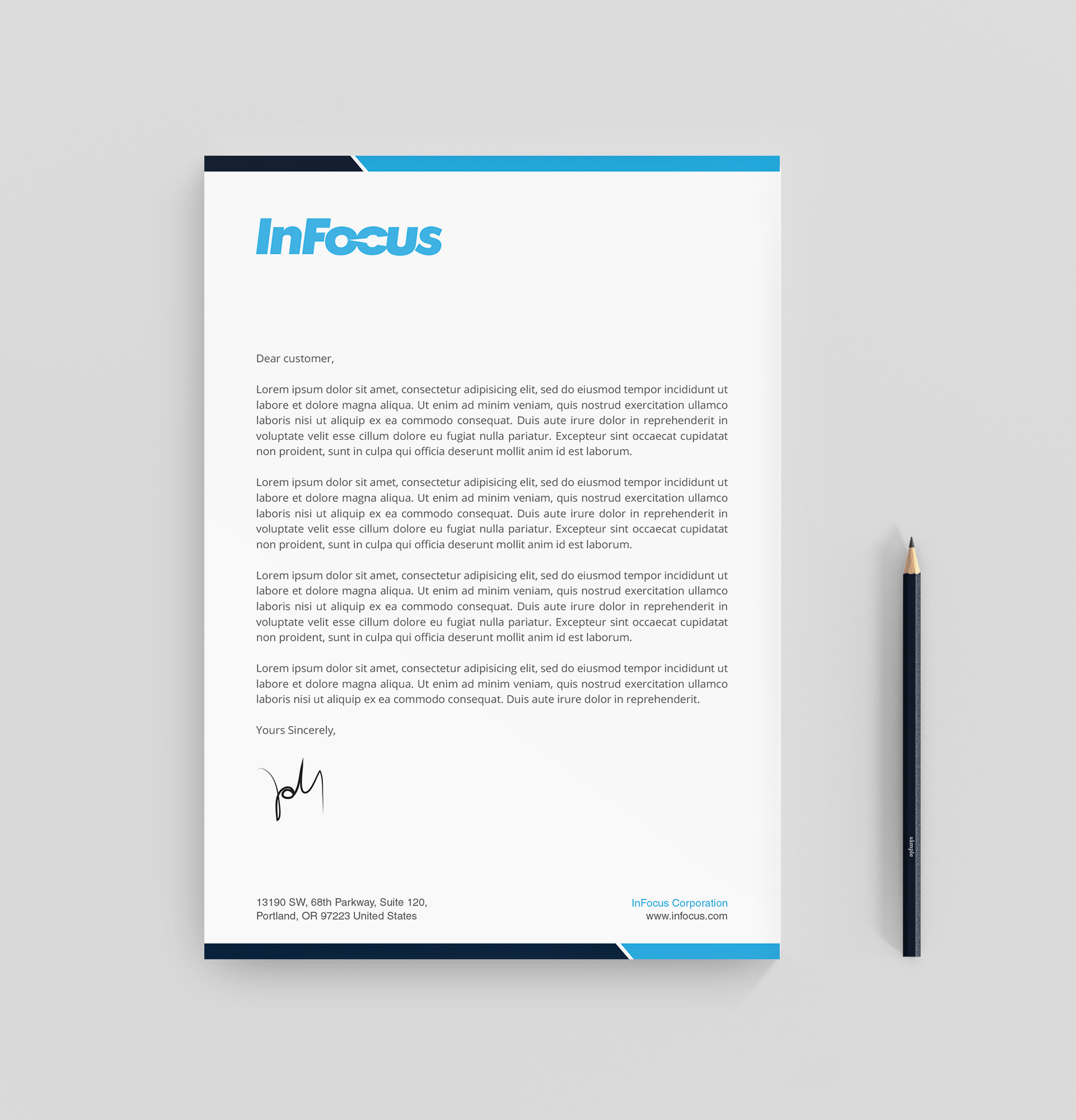 Stationery Design by R.design for InFocus Corporation | Design #26492807
