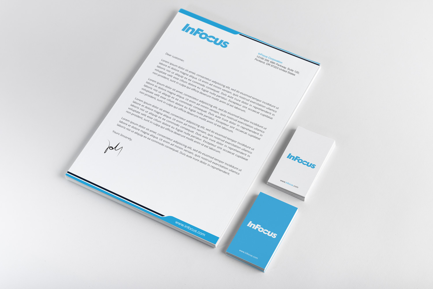 Stationery Design by R.design for InFocus Corporation | Design #26497639