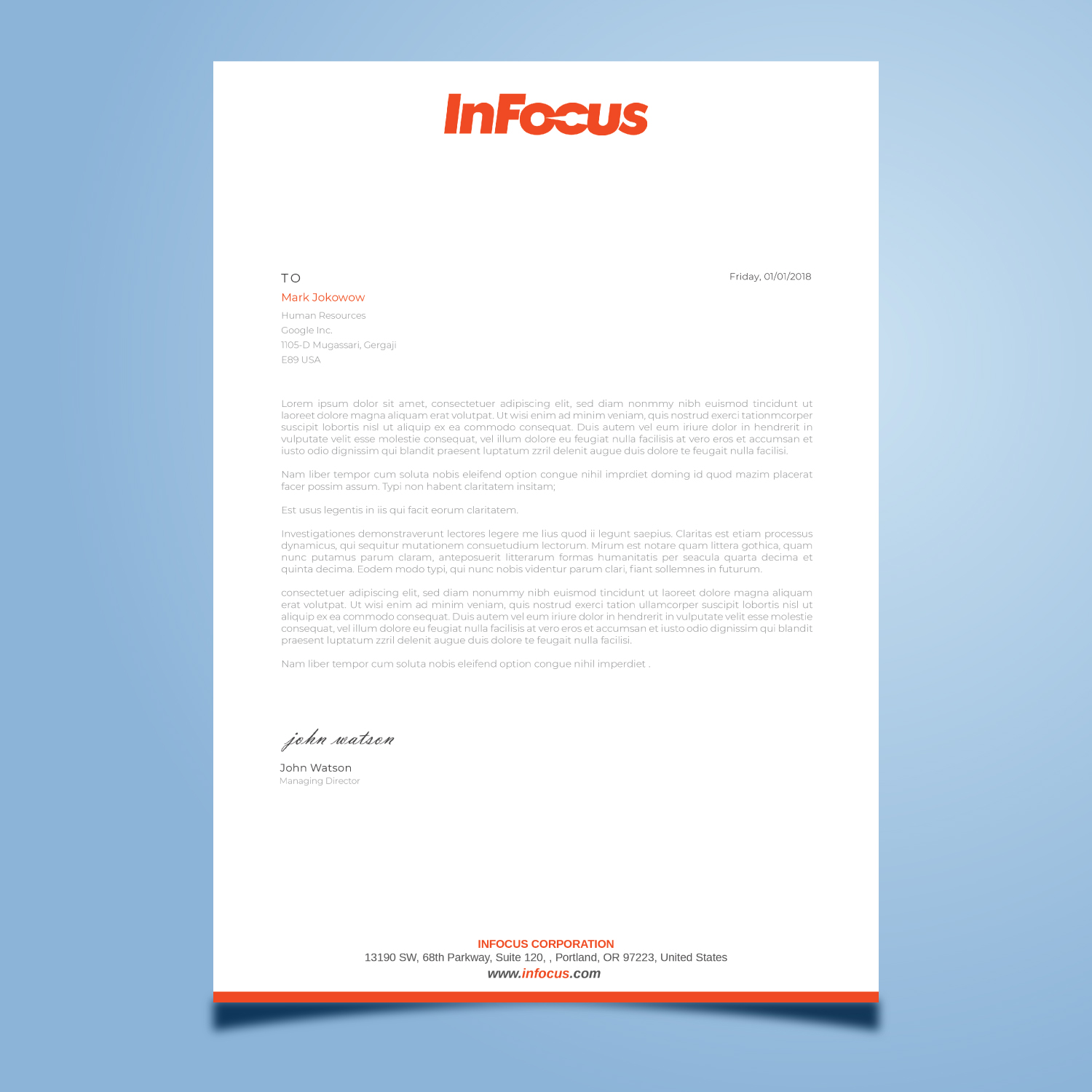 Design de Papeterie par Imagine design000 pour InFocus Corporation | Design #26490266