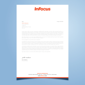 Stationery Design by Imagine design000 for InFocus Corporation | Design: #26490266