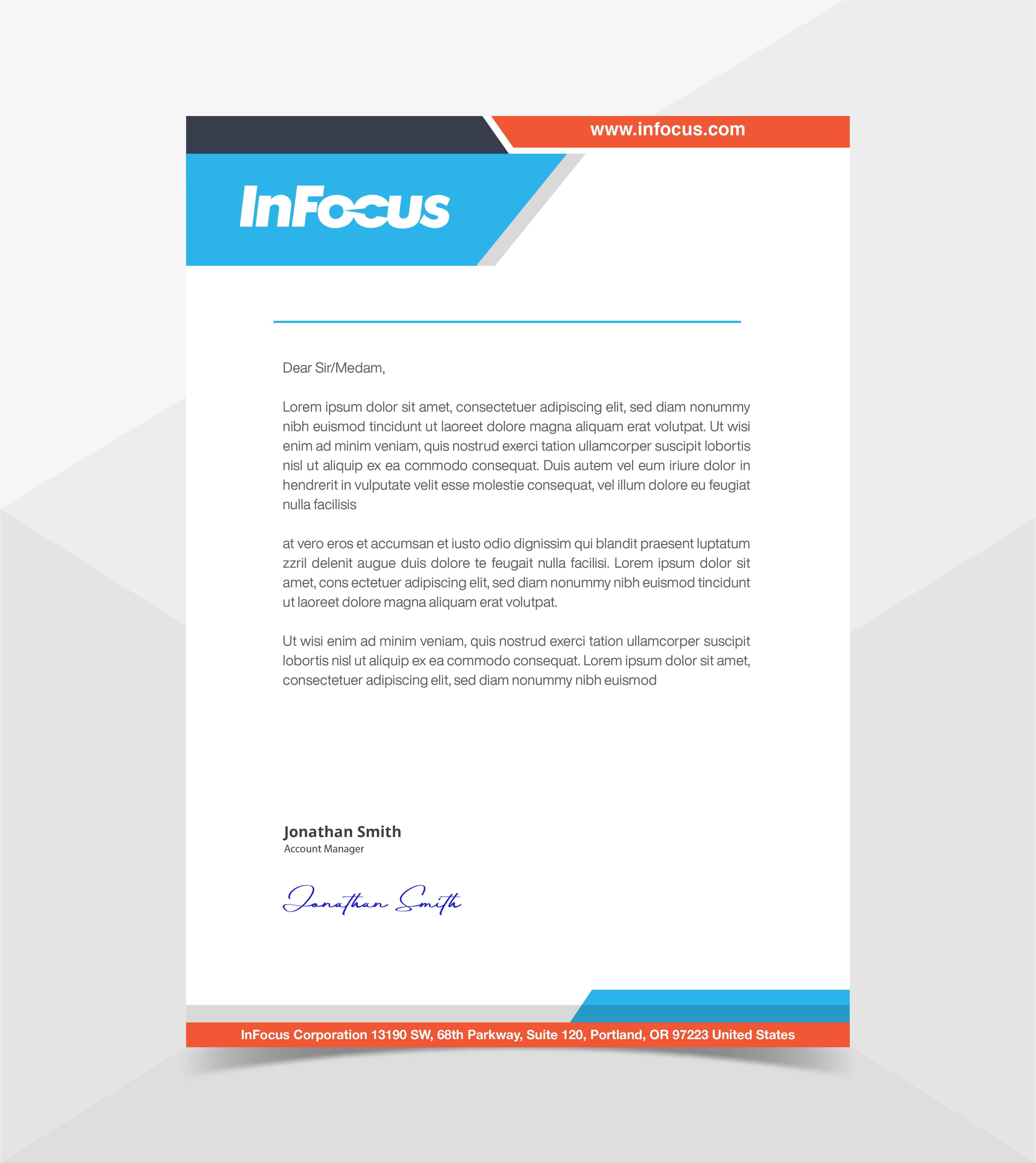 Stationery Design by Mohd chand Mullah for InFocus Corporation | Design #26493554
