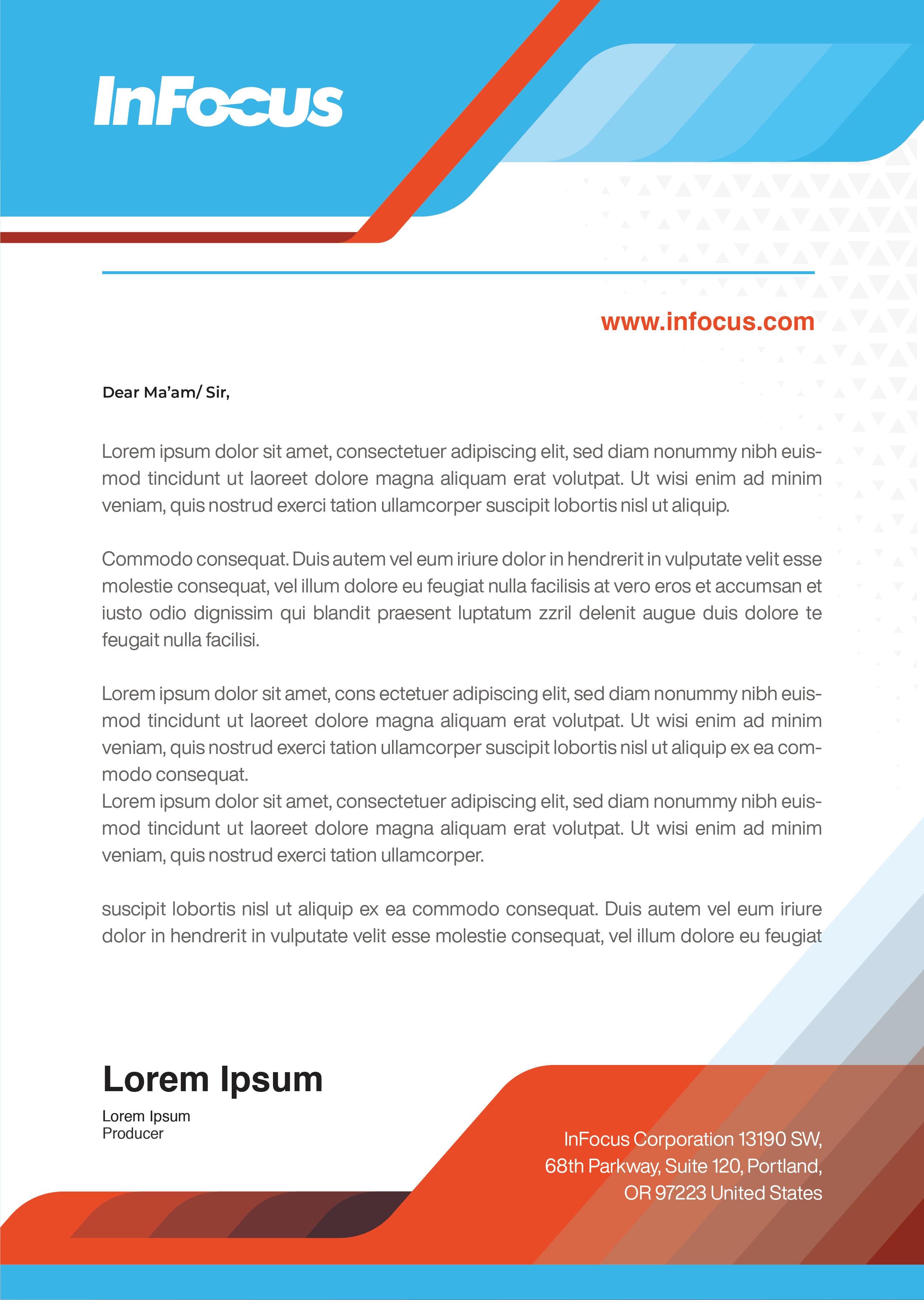 Stationery Design by Mohd chand Mullah for InFocus Corporation | Design #26493618