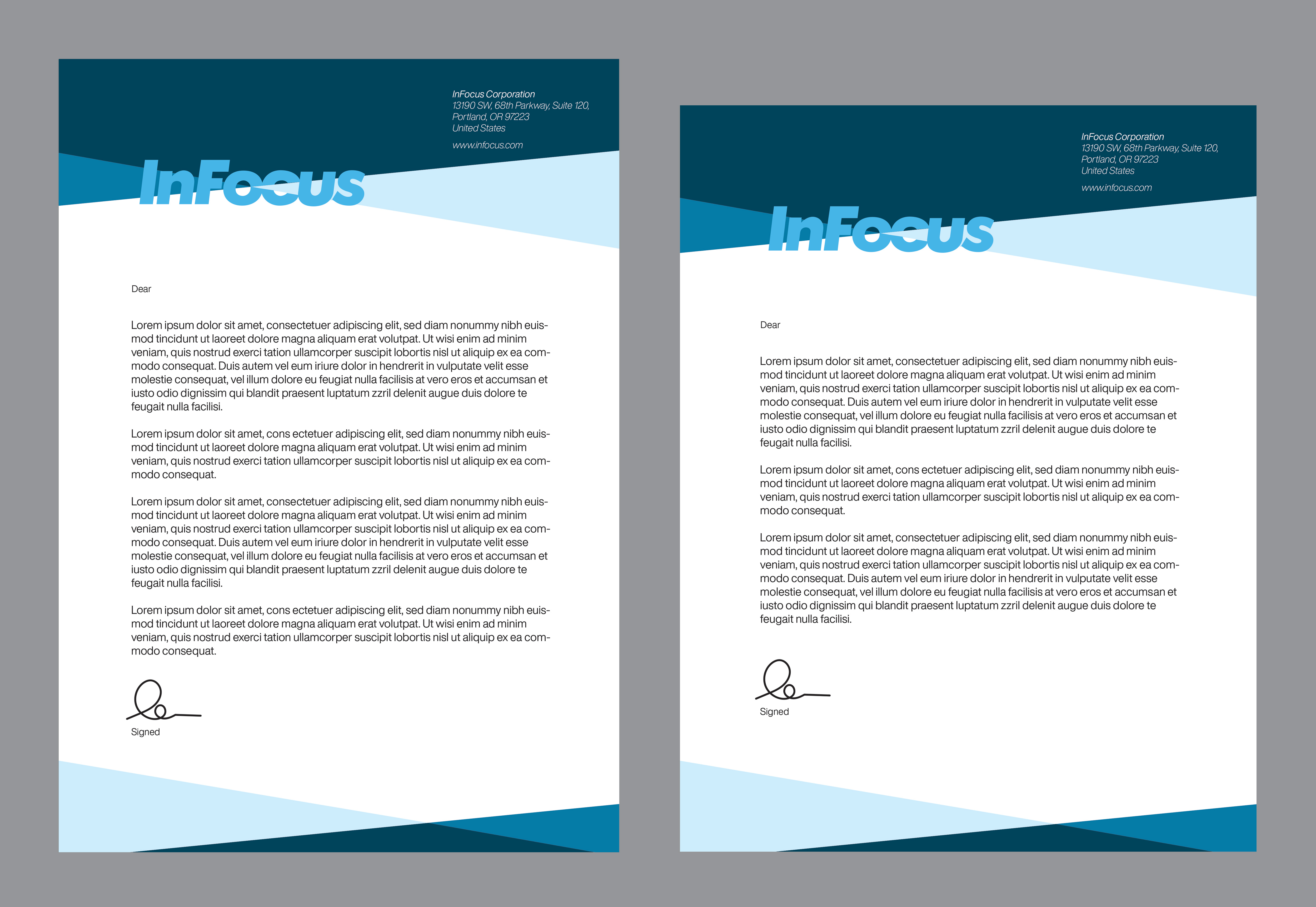 Stationery Design by Creative D2024 for InFocus Corporation | Design #26502086