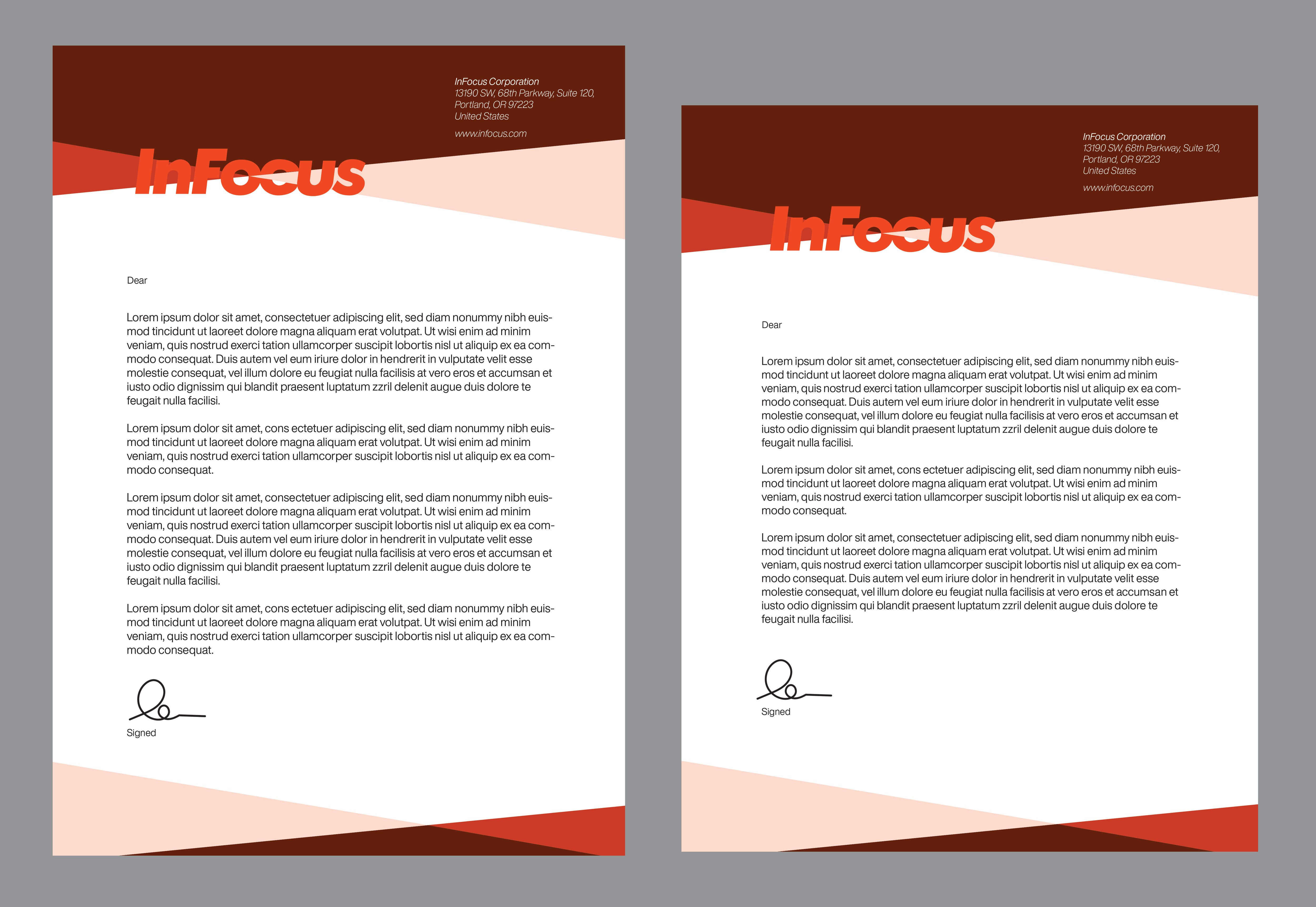 Stationery Design by Creative D2024 for InFocus Corporation | Design #26502099