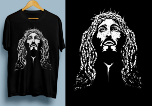 Jesus Face Seams | Diseño Gráfico por SAI DESIGNS
