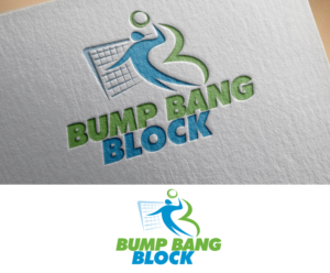 Bump Bang Block Volleyball | Logo Design by blue eye