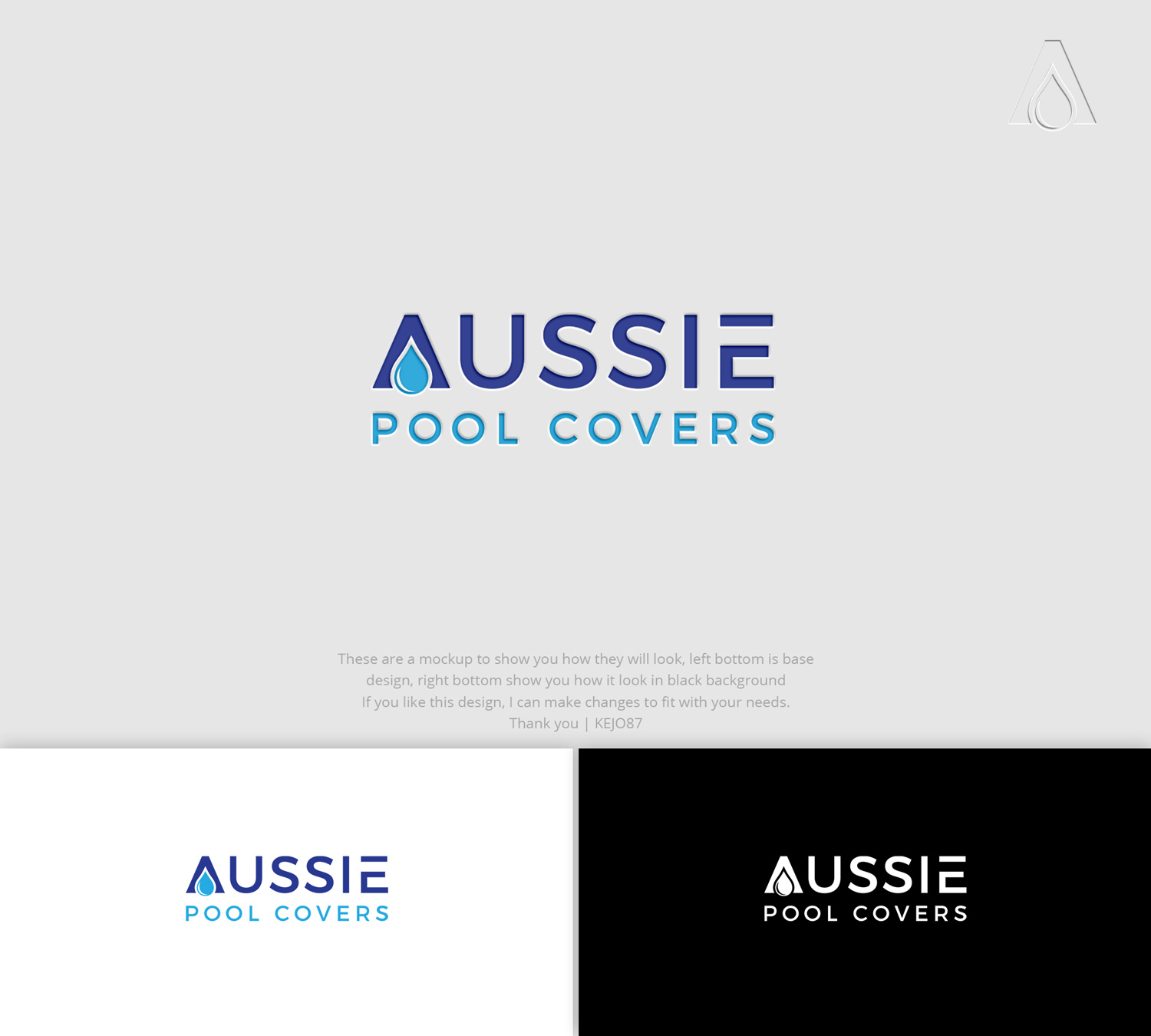 Logo Design by Kejo87 for Aussie Pool Covers Pty Ltd | Design #26498223