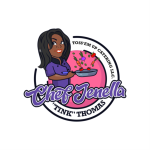 Chef Jenella " Tink" Thomas, Toss'em Up Catering LLC. | Logo Design by ThiagoB