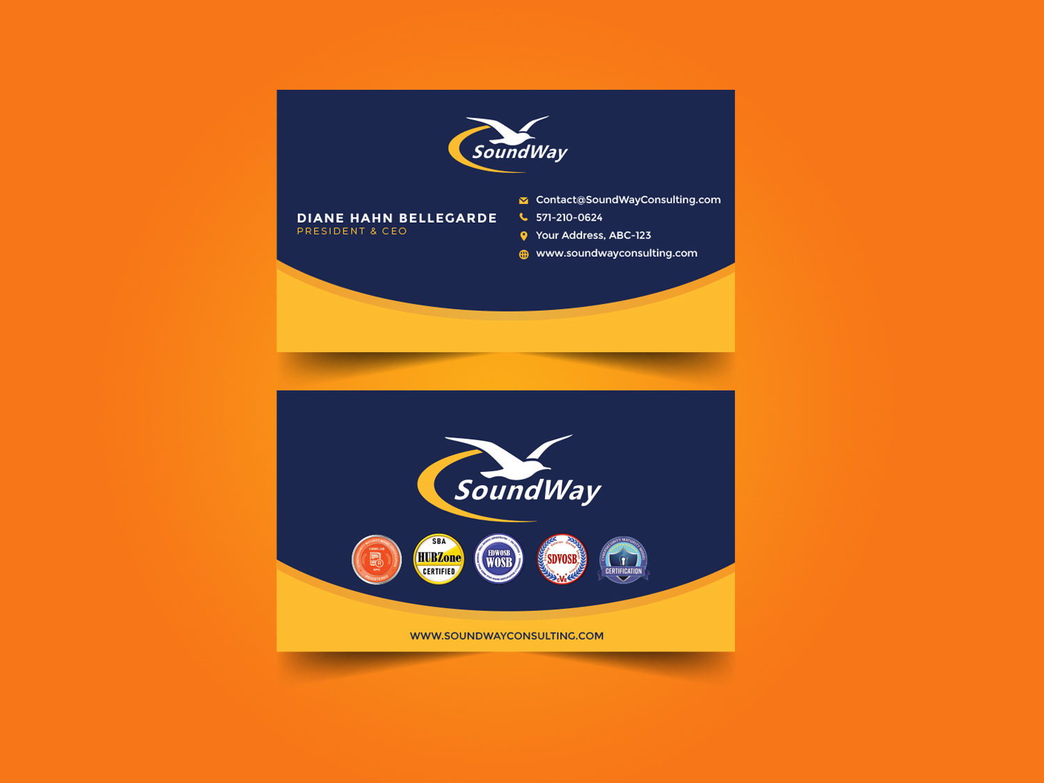 Business Card Design by Priyo Subarkah for SoundWay Consulting Incorporated | Design #26503185