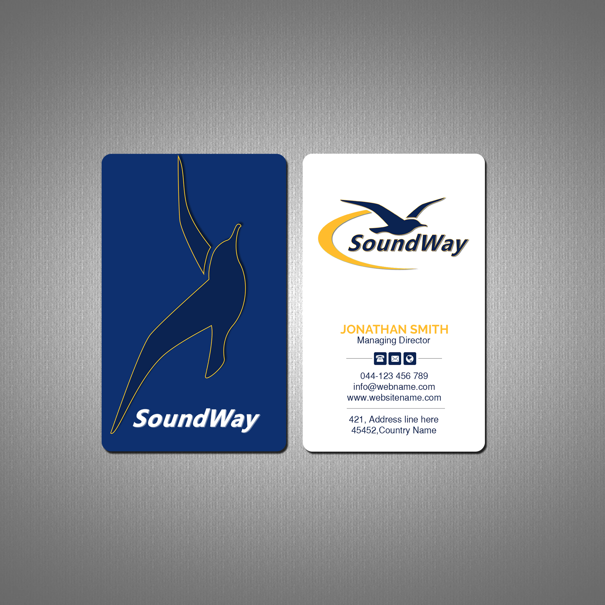 Visitenkarten-Design von Creations Box 2015 für SoundWay Technologies Inc. | Design #26506927